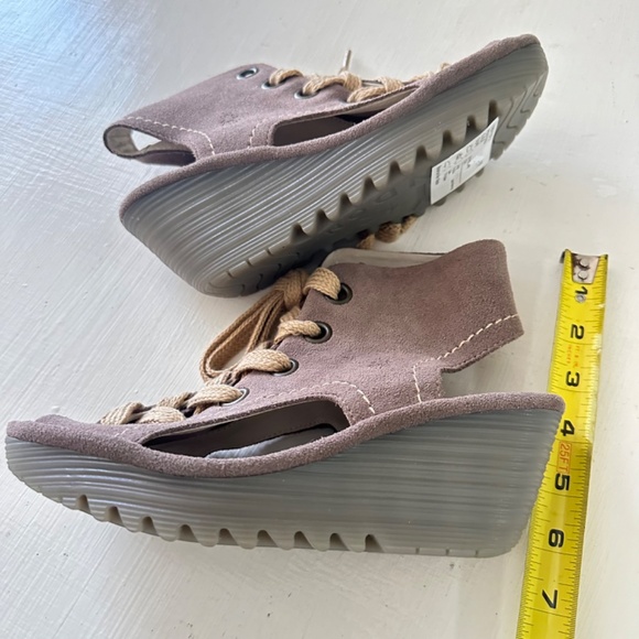 Fly London Yaba Suede Lace-Up Wedges Size 37 -7 - Picture 6 of 11